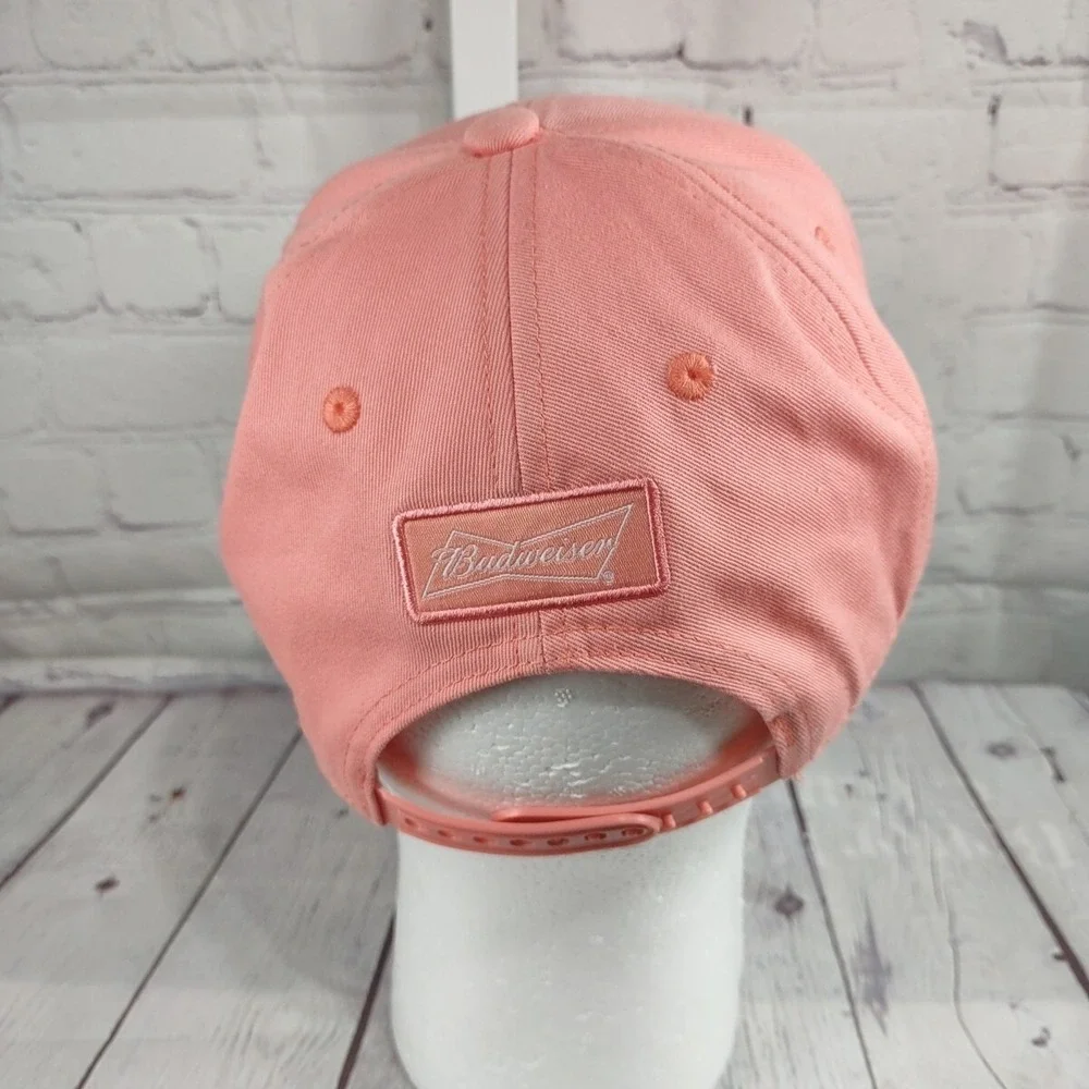 Pink Chicago Cubs Hat Snapback Budweiser 1994 Logo Adjustable Baseball Cap